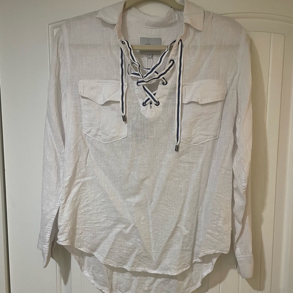 Rails Matea Lace Up Top (white) - Picture 2 of 4